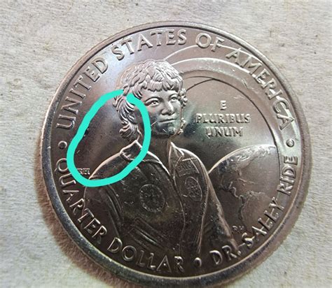 It is a contact mark where it was hit by the reeded edge of another coin. . 2022 d sally ride quarter error